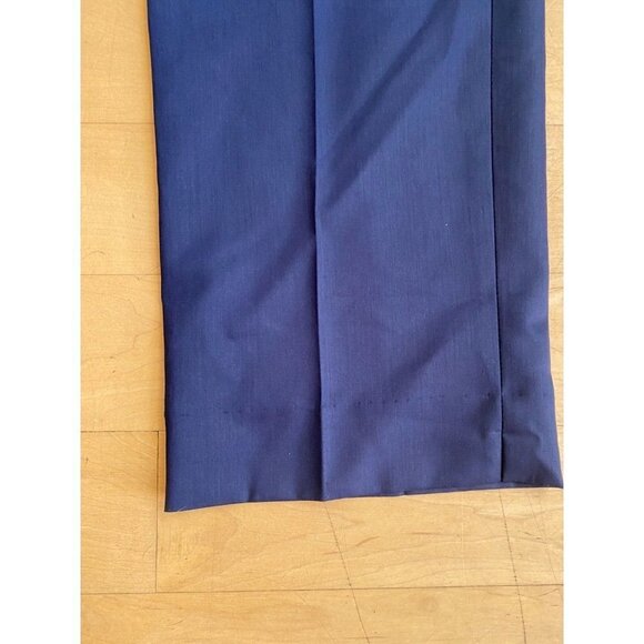 Berle BNWOT mens solid blue flat front Trousers 35R pants - Picture 3 of 9